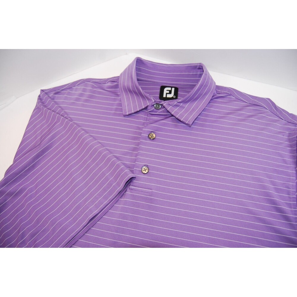 FootJoy Purple Striped Polo Shirt